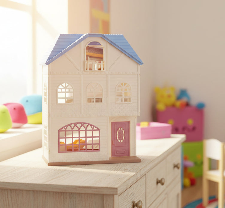 Sylvanian Families Sky Blue Terrace House with 38 Accessories